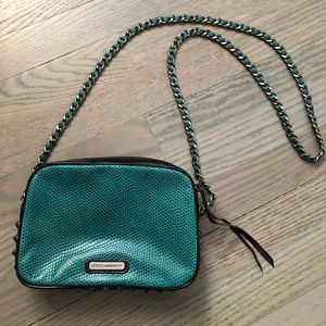 Pebbled Teal Studded Rebecca Minkoff Crossbody Bag